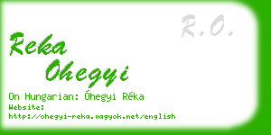 reka ohegyi business card
